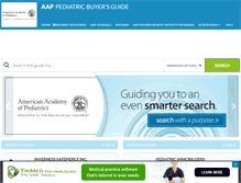 Tablet Screenshot of aappediatricbuyersguide.com